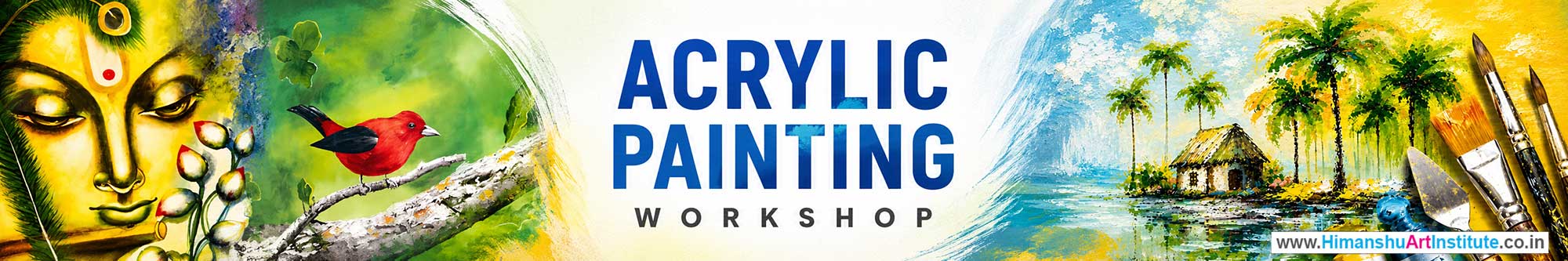 Acrylic Painting Workshop for Young and Adults in Delhi, Online Acrylic Painting Workshop, Acrylic Painting Workshop Near Me, Art & Craft Workshop for Adults, Himanshu Art Institute