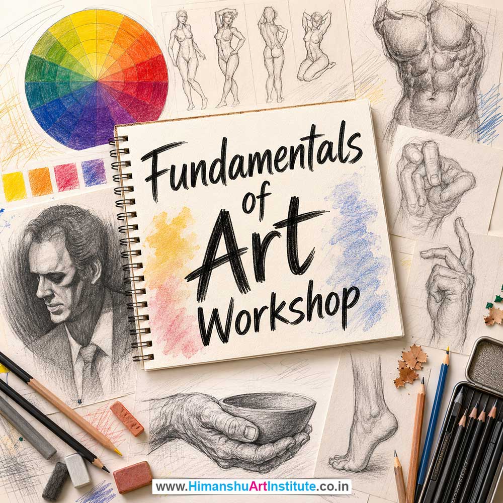 Fundamentals of Art Workshop for Young and Adults in Delhi, Online Fundamentals of Art Workshp for Young and Adults, Best Art & Craft Workshop for Adults near Me