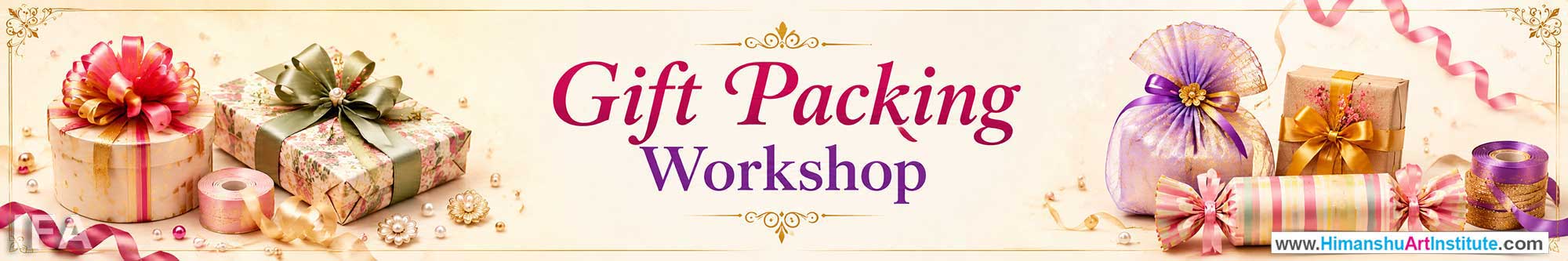 Gift Packing Workshop for Young and Adults in Delhi, Online Gift Packing Workshop, Gift Packing Workshop Near Me, Art & Craft Workshop for Adults, Himanshu Art Institute