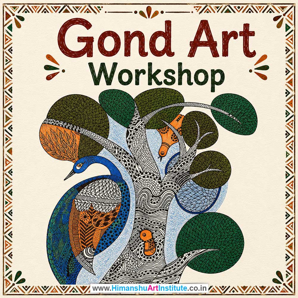 Gond Art Workshop for Young and Adults in Delhi, Online Gond Art Workshp for Young and Adults, Best Art & Craft Workshop for Adults near Me