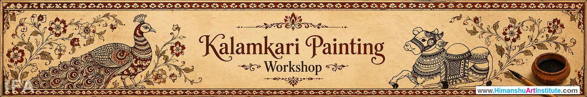 Kalamkari Painting Workshop for Young and Adults in Delhi, Online Kalamkari Painting Workshop, Kalamkari Painting Workshop Near Me, Art & Craft Workshop for Adults, Himanshu Art Institute