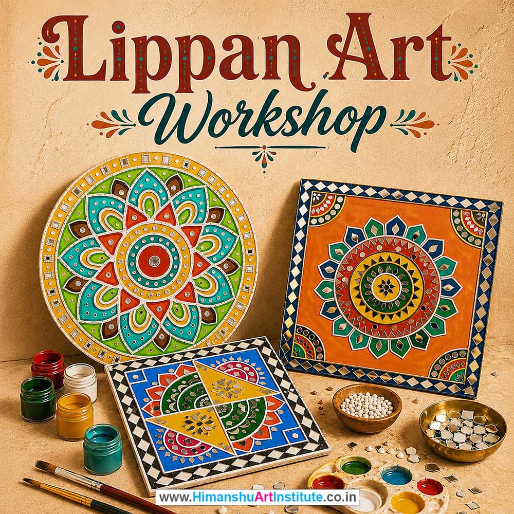 Lippan Art Workshop for Young and Adults in Delhi, Online Lippan Art Workshp for Young and Adults, Best Art & Craft Workshop for Adults near Me