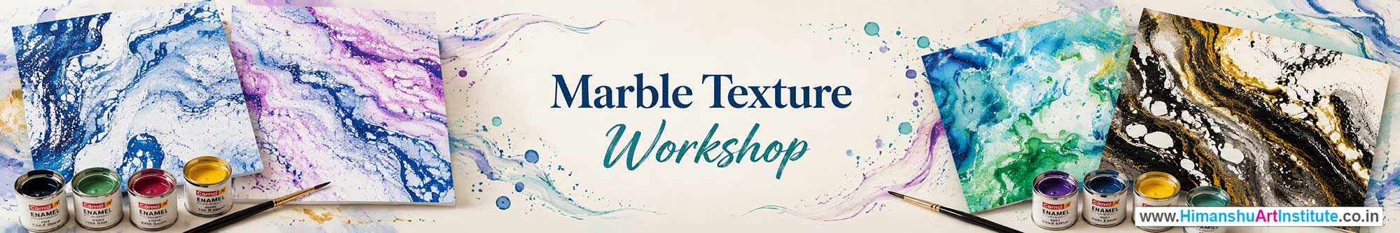 Marble Texture Workshop for Young and Adults in Delhi, Online Marble Texture Workshop, Marble Texture Workshop Near Me, Art & Craft Workshop for Adults, Himanshu Art Institute
