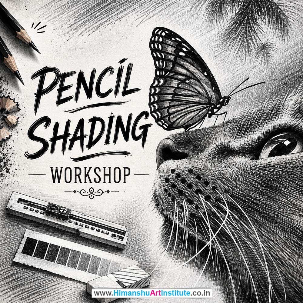 Pencil Shading Workshop for Young and Adults in Delhi, Online Pencil Shading Workshp for Young and Adults, Best Art & Craft Workshop for Adults near Me
