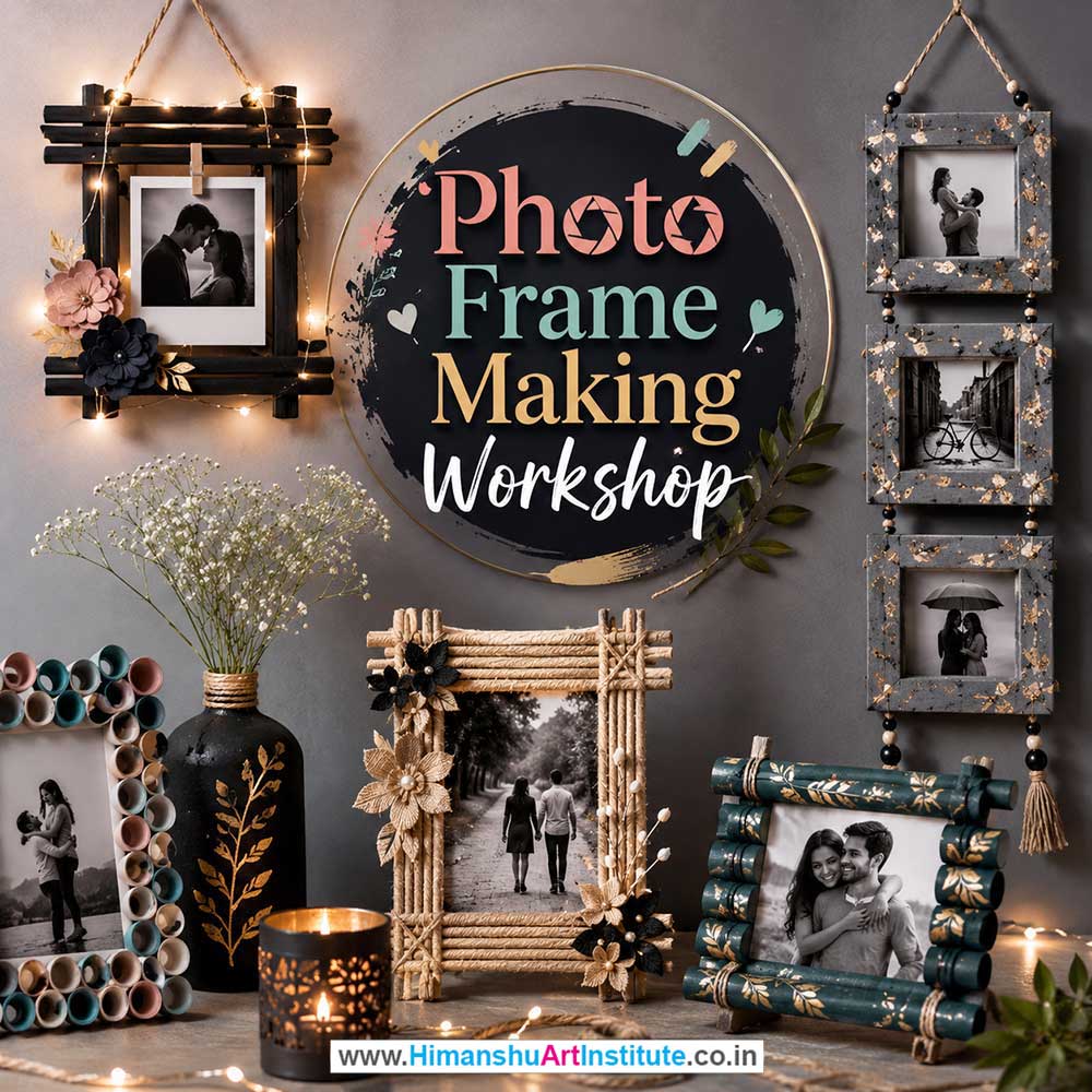 Photo Frame Making Workshop for Young and Adults in Delhi, Online Photo Frame Making Workshp for Young and Adults, Best Art & Craft Workshop for Adults near Me