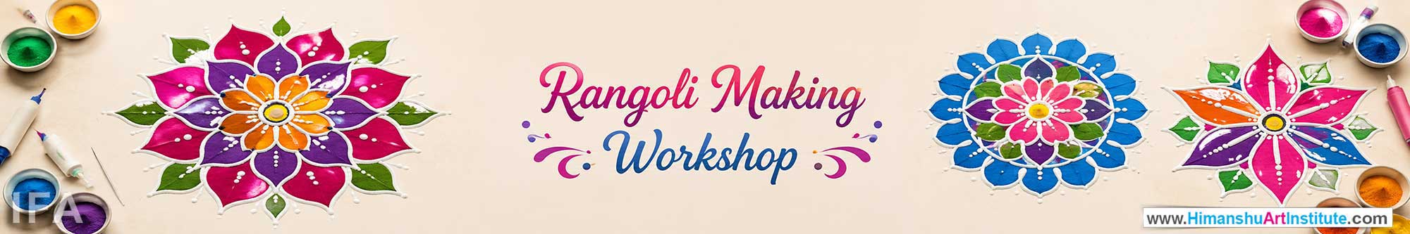 Rangoli Making Workshop for Young and Adults in Delhi, Online Rangoli Making Workshop, Rangoli Making Workshop Near Me, Art & Craft Workshop for Adults, Himanshu Art Institute