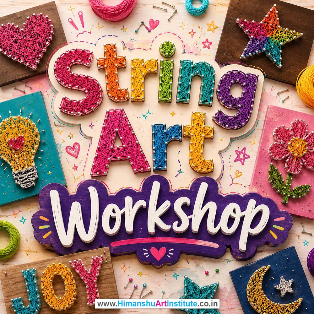 String Art Workshop String Art Workshop for Young and Adults in Delhi, Online String Art Workshp for Young and Adults, Best Art & Craft Workshop for Adults near Me