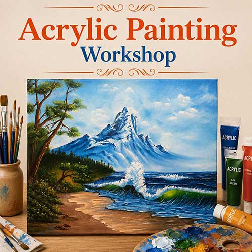 Online Acrylic Painting Workshop, Acrylic Painting Workshop for Adults, Acrylic Painting Workshop Near Me, Art & Craft Workshops for Adults, Best Acrylic Painting Workshop in Delhi, India, Himanshu Art Institute