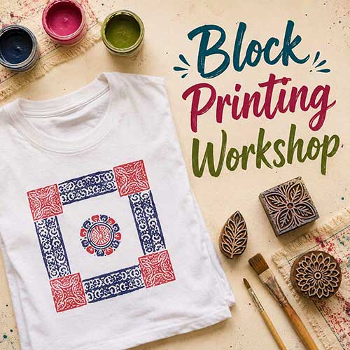 Online Block Printing Workshop, Block Printing Workshop for Adults, Block Printing Workshop Near Me, Art & Craft Workshops for Adults, Best Block Printing Workshop in Delhi, India, Himanshu Art Institute