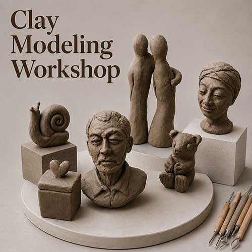 Online Clay Modeling Workshop, Clay Modeling Workshop for Adults, Clay Modeling Workshop Near Me, Art & Craft Workshops for Adults, Best Clay Modeling Workshop in Delhi, India, Himanshu Art Institute