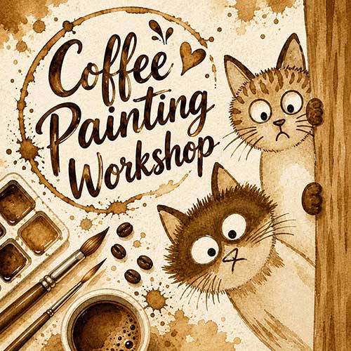 Online Coffee Painting Workshop, Coffee Painting Workshop for Adults, Coffee Painting Workshop Near Me, Art & Craft Workshops for Adults, Best Coffee Painting Workshop in Delhi, India, Himanshu Art Institute