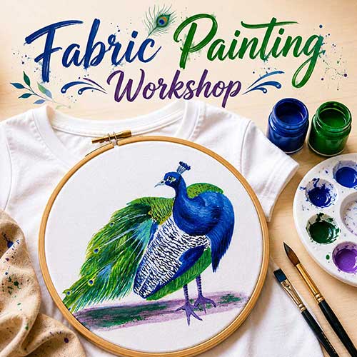 Online Fabric Painting Workshop, Fabric Painting Workshop for Adults, Fabric Painting Workshop Near Me, Art & Craft Workshops for Adults, Best Fabric Painting Workshop in Delhi, India, Himanshu Art Institute