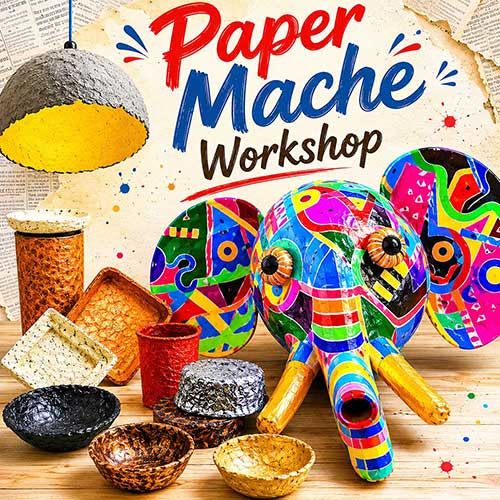 Online Paper Mache Workshop, Paper Mache Workshop for Adults, Paper Mache Workshop Near Me, Art & Craft Workshops for Adults, Best Paper Mache Workshop in Delhi, India, Himanshu Art Institute