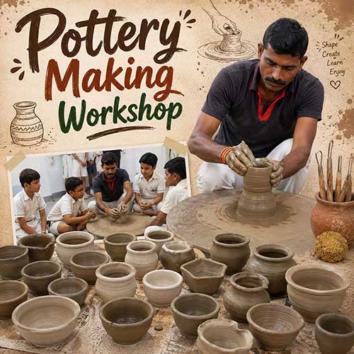 Online Pottery Making Workshop, Pottery Making Workshop for Adults, Pottery Making Workshop Near Me, Art & Craft Workshops for Adults, Best Pottery Making Workshop in Delhi, India, Himanshu Art Institute