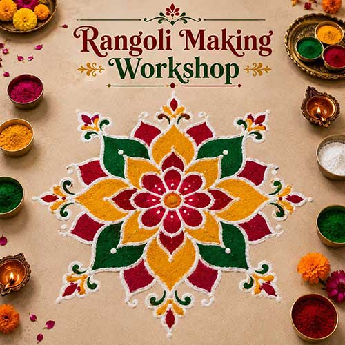 Online Rangoli Making Workshop, Rangoli Making Workshop for Adults, Rangoli Making Workshop Near Me, Art & Craft Workshops for Adults, Best Rangoli Making Workshop in Delhi, India, Himanshu Art Institute