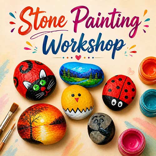 Online Stone Painting Workshop, Stone Painting Workshop for Adults, Stone Painting Workshop Near Me, Art & Craft Workshops for Adults, Best Stone Painting Workshop in Delhi, India, Himanshu Art Institute