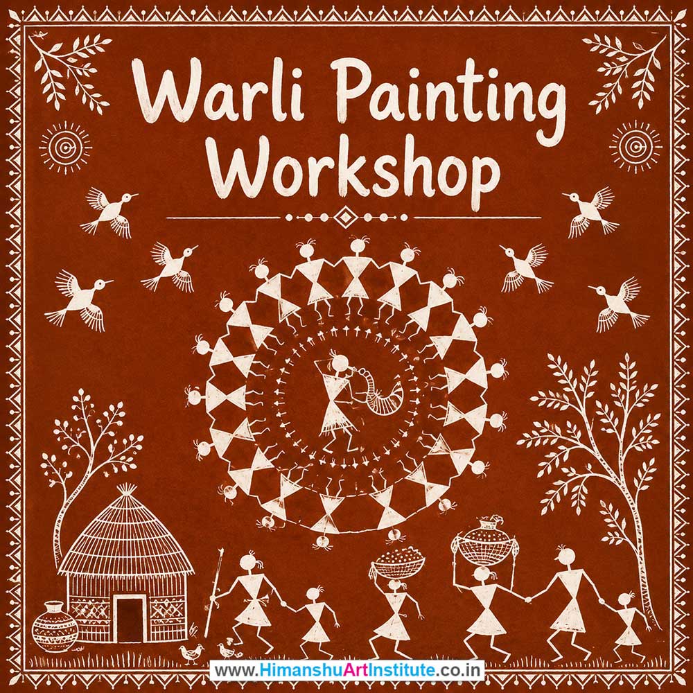 Warli Painting Workshop for Young and Adults in Delhi, Online Warli Painting Workshp for Young and Adults, Best Art & Craft Workshop for Adults near Me
