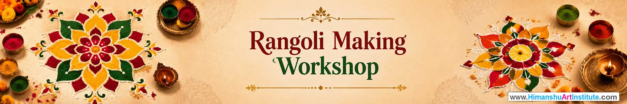 Rangoli Making Workshop for Foreigners, Rangoli Making Workshop for Foreigners in Delhi, Online Rangoli Making Workshop for Foreigners, Indian Folk Art Classes for Foreigners, Indian Art Workshop for Foreigners, Himanshu Art Institute