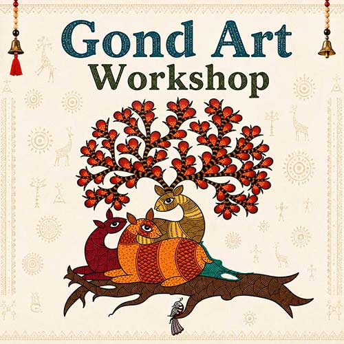 Gond Art Workshop for Foreigner, Online Gond Art Workshop for Foreigner, Gond Art Workshop, Art & Craft Workshops for Foreigner, Best Gond Art Workshop for Foreigner in Delhi, India, Himanshu Art Institute