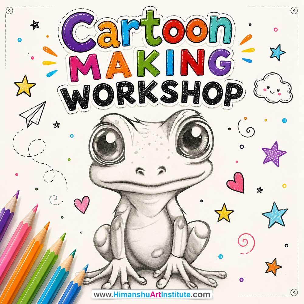 Cartoon Making Workshop for Kids and Children in Delhi, Online Cartoon Making Workshp for Kds, Best Art & Craft Workshop for Children near Me