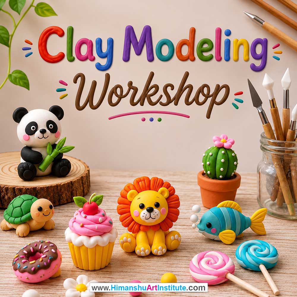 Clay Modeling Workshop for Kids and Children in Delhi, Online Clay Modeling Workshp for Kds, Best Art & Craft Workshop for Children near Me
