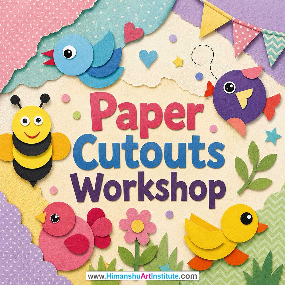 Paper Cutouts Workshop for Kids and Children in Delhi, Online Paper Cutouts Workshp for Kds, Best Art & Craft Workshop for Children near Me
