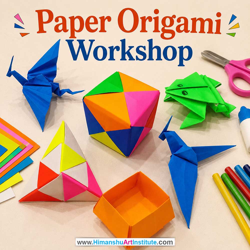Paper Origami Workshop for Kids and Children in Delhi, Online Paper Origami Workshp for Kds, Best Art & Craft Workshop for Children near Me