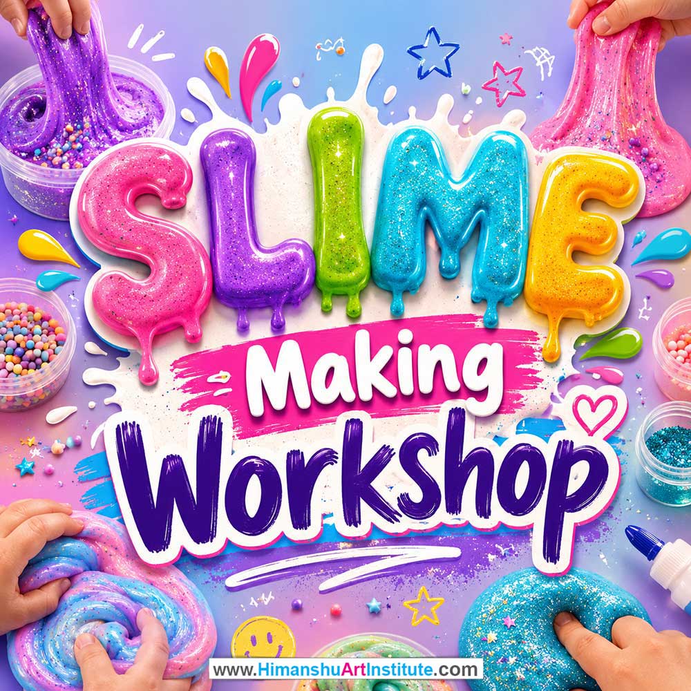 Slime Making Workshop for Kids and Children in Delhi, Online Slime Making Workshp for Kds, Best Art & Craft Workshop for Children near Me