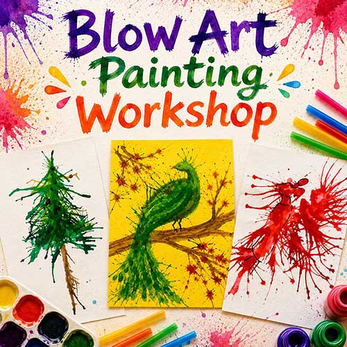 Online Blow Art Workshop, Blow Art Workshop for Kids, Blow Art Workshop Near Me for Children, Art & Craft Workshops for Kids, Art & Craft Activities for Children, Best Blow Art Workshop for Kids in Delhi, India, Himanshu Art Institute