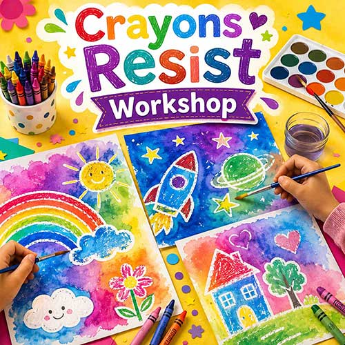 Online Crayons Resist Workshop, Crayons Resist Workshop for Kids, Crayons Resist Workshop Near Me for Children, Art & Craft Workshops for Kids, Art & Craft Activities for Children, Best Crayons Resist Workshop for Kids in Delhi, India, Himanshu Art Institute