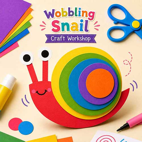 Online Wobbling Snail Workshop, Wobbling Snail Workshop for Kids, Wobbling Snail Workshop Near Me for Children, Art & Craft Workshops for Kids, Art & Craft Activities for Children, Best Wobbling Snail Workshop for Kids in Delhi, India, Himanshu Art Institute