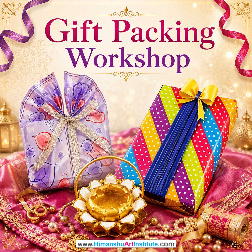 Gift Packing Workshop Women in Delhi, Gift Packing Workshop for Ladies in Delhi, Gift Packing Workshop for Girls in Delhi, Online Gift Packing Workshp for Women, Best Art & Craft Workshop for Ladies near Me