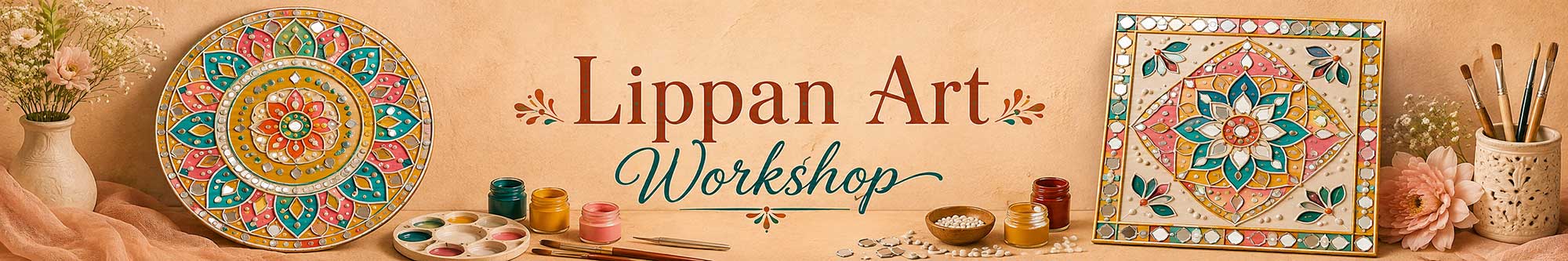 Lippan Art Workshop for Women, Lippan Art Workshop for Ladies, Lippan Art Workshop for Girls in Delhi, Online Lippan Art Workshop for Women, Lippan Art Workshop Near Me, Art & Craft Workshop for Women, Himanshu Art Institute