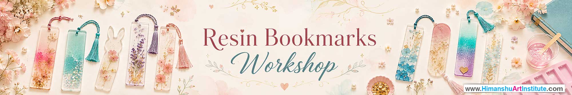 Resin Bookmarks Workshop for Women, Resin Bookmarks Workshop for Ladies, Resin Bookmarks Workshop for Girls in Delhi, Online Resin Bookmarks Workshop for Women, Resin Bookmarks Workshop Near Me, Art & Craft Workshop for Women, Himanshu Art Institute