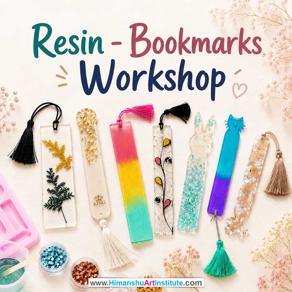 Resin Bookmarks Workshop Women in Delhi, Resin Bookmarks Workshop for Ladies in Delhi, Resin Bookmarks Workshop for Girls in Delhi, Online Resin Bookmarks Workshp for Women, Best Art & Craft Workshop for Ladies near Me