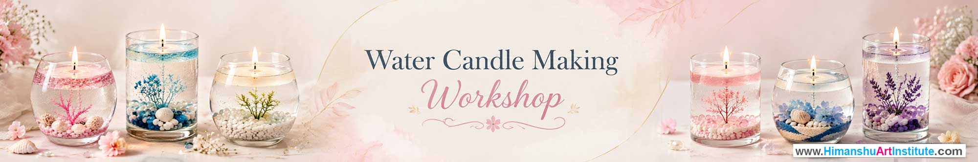 Water Candle Making Workshop for Women, Water Candle Making Workshop for Ladies, Water Candle Making Workshop for Girls in Delhi, Online Water Candle Making Workshop for Women, Water Candle Making Workshop Near Me, Art & Craft Workshop for Women, Himanshu Art Institute
