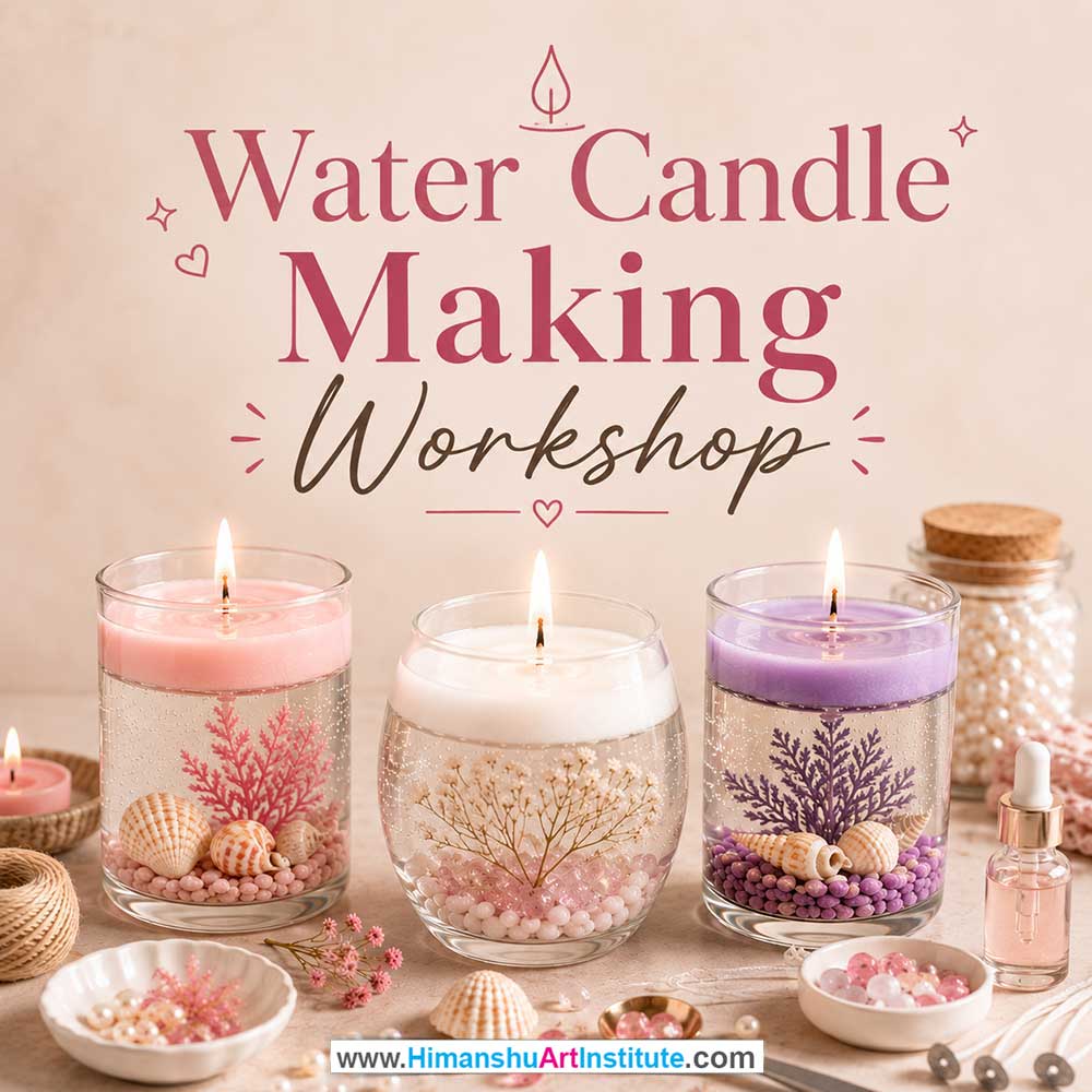 Water Candle Making Workshop Women in Delhi, Water Candle Making Workshop for Ladies in Delhi, Water Candle Making Workshop for Girls in Delhi, Online Water Candle Making Workshp for Women, Best Art & Craft Workshop for Ladies near Me