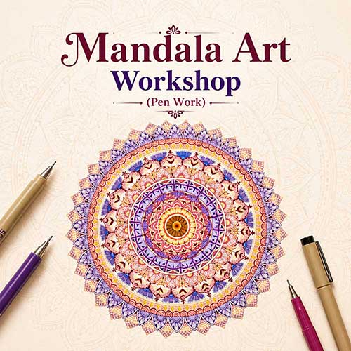 Online Mandala Art Workshop, Mandala Art Workshop for Women, Mandala Art Workshop for Ladies, Art & Craft Workshops for Women, Best Mandala Art Workshop for Ladies in Delhi, India, Himanshu Art Institute