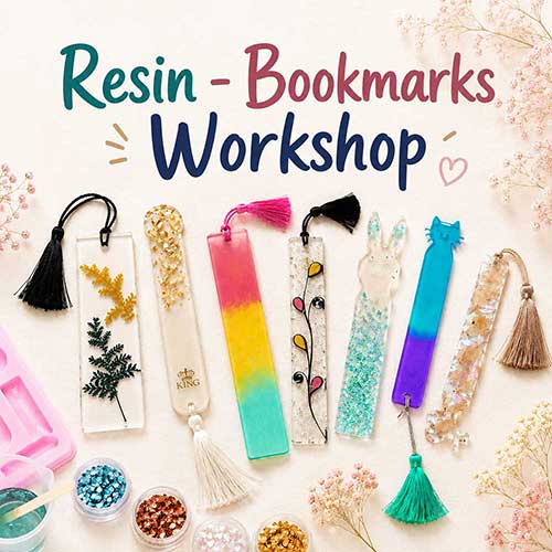 Online Resin Bookmarks Workshop, Resin Bookmarks Workshop for Women, Resin Bookmarks Workshop for Ladies, Art & Craft Workshops for Women, Best Resin Bookmarks Workshop for Ladies in Delhi, India, Himanshu Art Institute