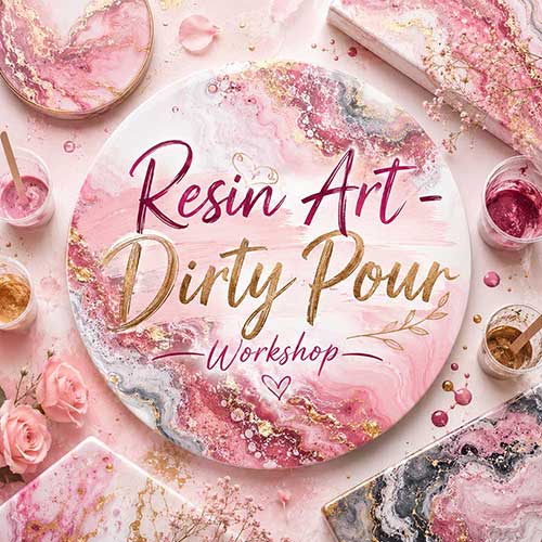 Online Resin Dirty Pour Workshop, Resin Dirty Pour Workshop for Women, Resin Dirty Pour Workshop for Ladies, Art & Craft Workshops for Women, Best Resin Dirty Pour Workshop for Ladies in Delhi, India, Himanshu Art Institute