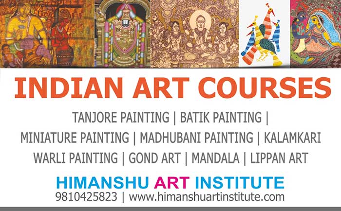 Online Indian Art Courses, India Art Classes, Indian Folk Art Classes, Madhubani Painting Classes, Warli Paintign Classes, Gond Art Classes, Miniature Painting Classes, Kalamkari Painting Classes, Tanjore Painting Classes, Indian Art Classes in Delhi, India