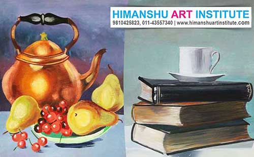 Still Life Classes in Delhi, Freehand Drawing Classes, BFA Entrance Exam Coaching Classes, Object Drawing Classes, Still Life Classes, Composition Drawing Classes, Online Best Still Life and Composition Drawing Classes in Delhi, India