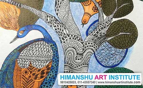 Gond Painting Classes, Batik Art Classes, Gond Art Certificate Course, Indian Traditional Art, Indian Folk Art, Indian Art Courses for Foreigners, Gond Art Classes for Foreigners