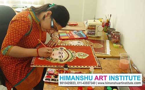 Tanjore Painting Classes, Tanjore Art Classes, Tanjore Painting Certificate Course, Thanjavur Painting Classes, Indian Traditional Art, Indian Folk Art, Indian Art Courses for Foreigners, Tanjore Painting Classes for Foreigners
