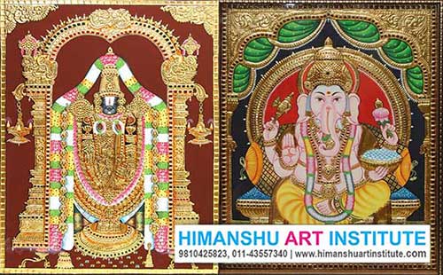 Tanjore Painting Classes, Tanjore Art Classes, Tanjore Painting Certificate Course, Thanjavur Painting Classes, Indian Traditional Art, Indian Folk Art, Indian Art Courses for Foreigners, Tanjore Painting Classes for Foreigners