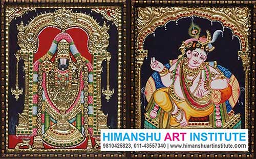 Tanjore Painting Classes, Tanjore Art Classes, Tanjore Painting Certificate Course, Thanjavur Painting Classes, Indian Traditional Art, Indian Folk Art, Indian Art Courses for Foreigners, Tanjore Painting Classes for Foreigners