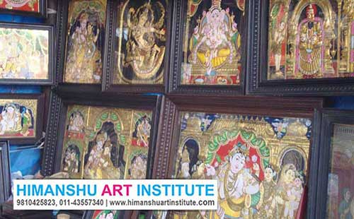 Tanjore Painting Classes, Tanjore Art Classes, Tanjore Painting Certificate Course, Thanjavur Painting Classes, Indian Traditional Art, Indian Folk Art, Indian Art Courses for Foreigners, Tanjore Painting Classes for Foreigners