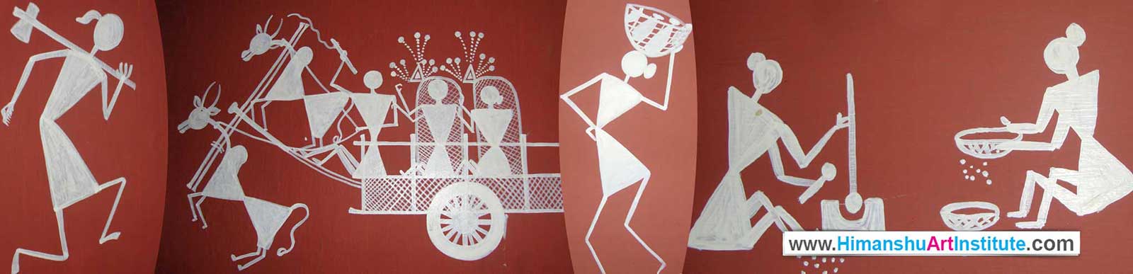 Online Warli Painting Certificate Course, Warli Painting Classes, Online Warli Painting Classes, Indian Art Courses, Indian Traditional Art, Indian Folk Art Classes, Indian Painting, Indian Art Classes for Foreigners in Delhi, India